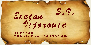 Stefan Vijorović vizit kartica